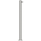 Stainless steel post |  60 mm | stationary, to be fixed by plugswith base plate  120 x 5 mm | without lock | with 1 eyelet